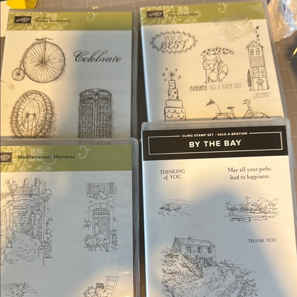 Stampin'Up 4 sets Mediterranean Moments, Feeling sentimental and more